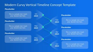 Editable Modern Curvy Vertical Timeline for Presentation