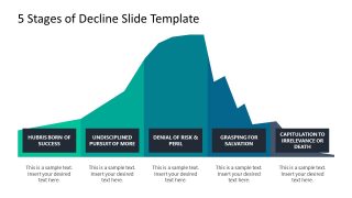 PPT 5 Stages of Decline Editable Diagram