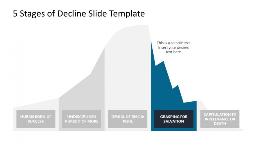 PPT Slide Template for 5 Stages of Decline