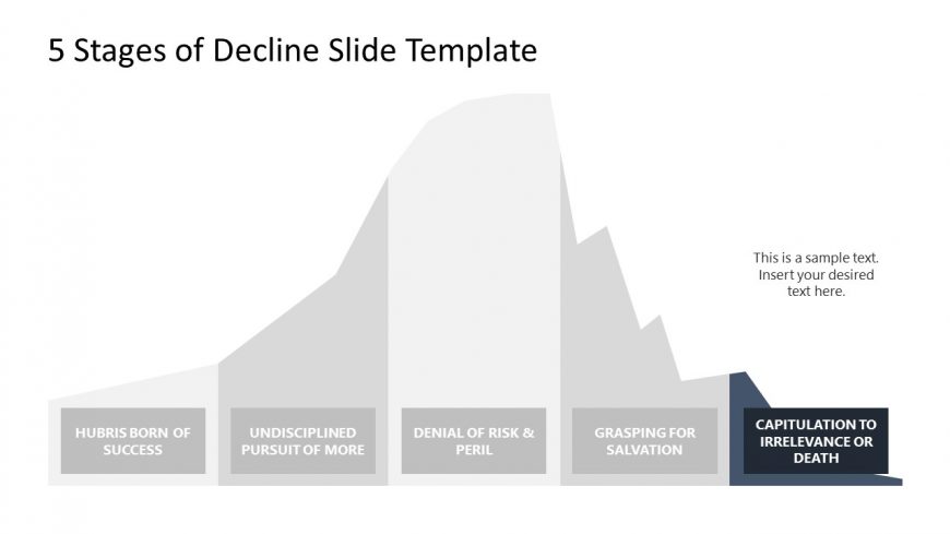 Slide Design for 5 Stages of Decline PPT Template