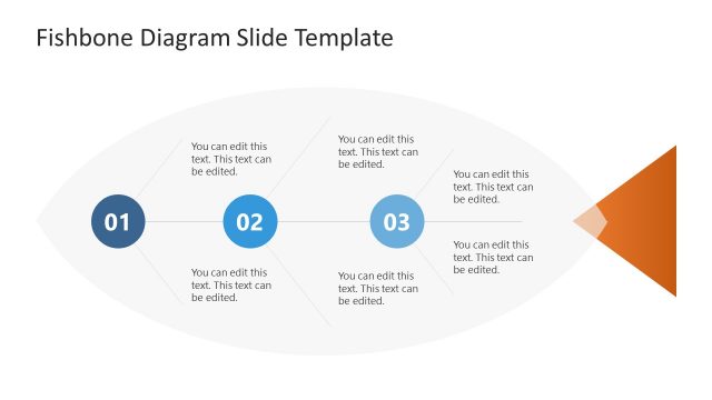 Reverse Direction Fishbone Diagram with White Background