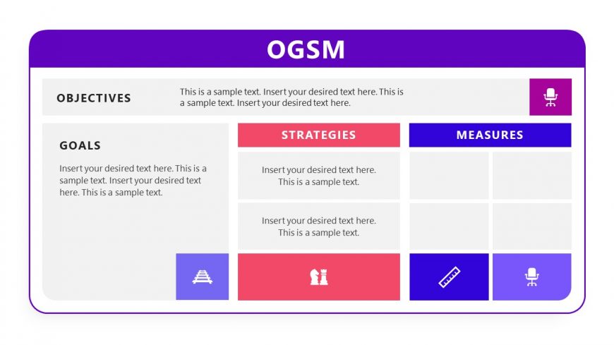 PPT Template Slide with Segments - OGSM Presentation Layout