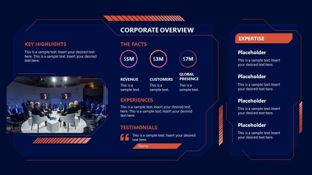 Editable Company Overview Slide Design