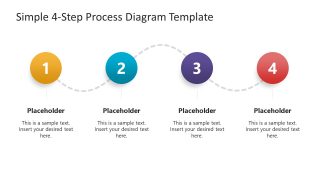 PPT Template Slide with 4-Step Process Diagram