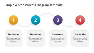 PowerPoint 4-Step Process Template Diagram