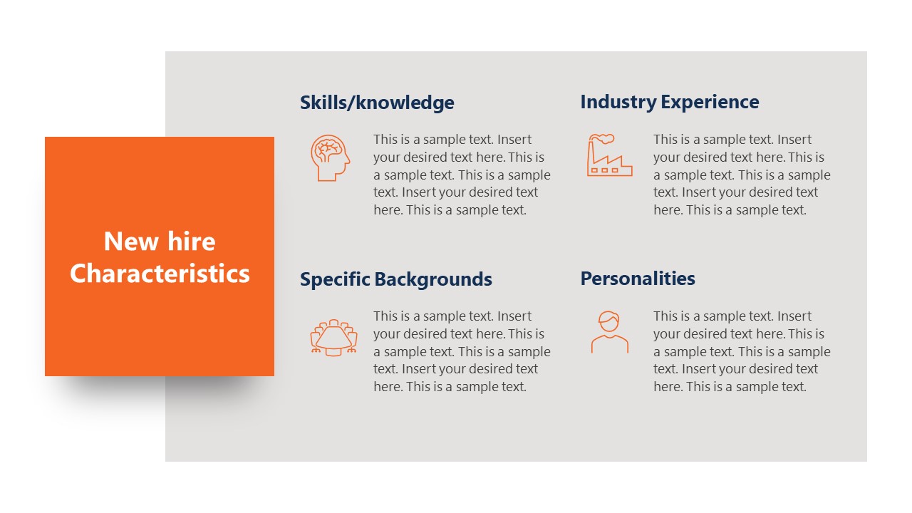 New Hire Characteristics Slide with Icons