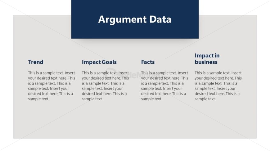 Arguments Slide with Column Segments