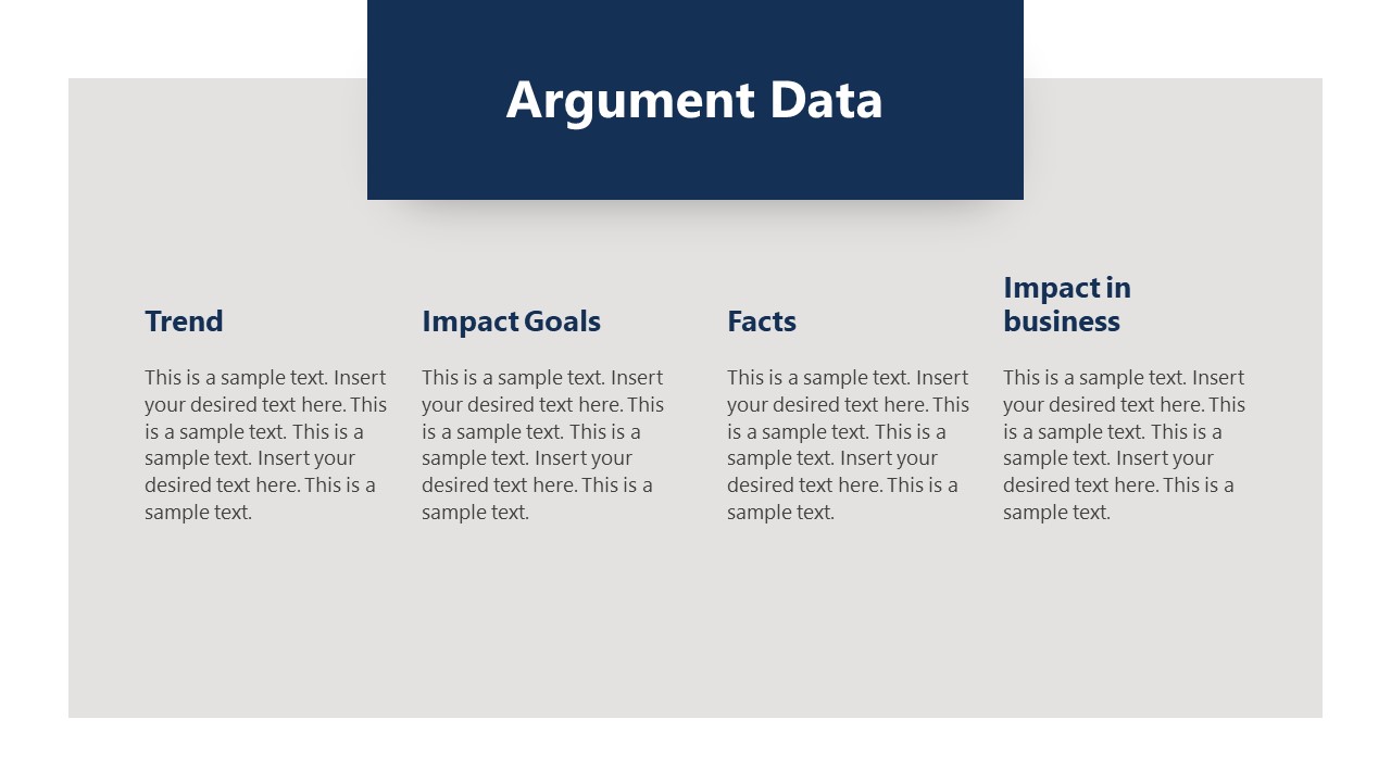 Arguments Slide with Column Segments