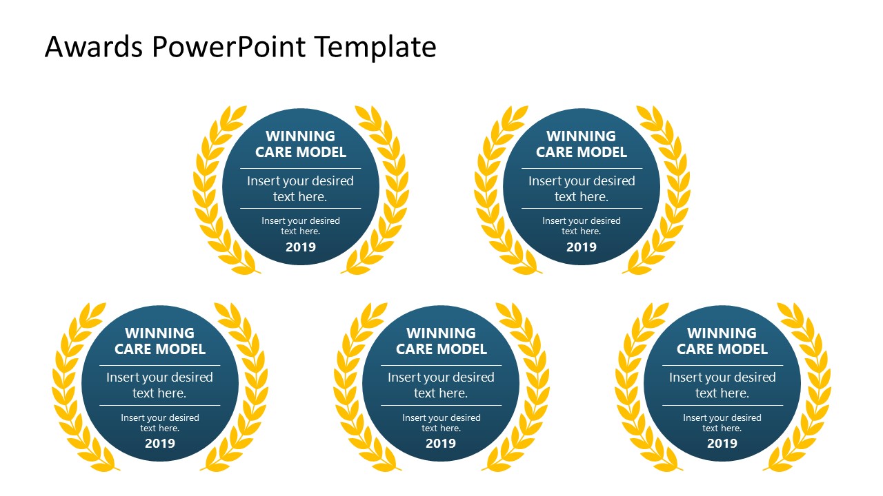Presentation Slide Template with Award Labels