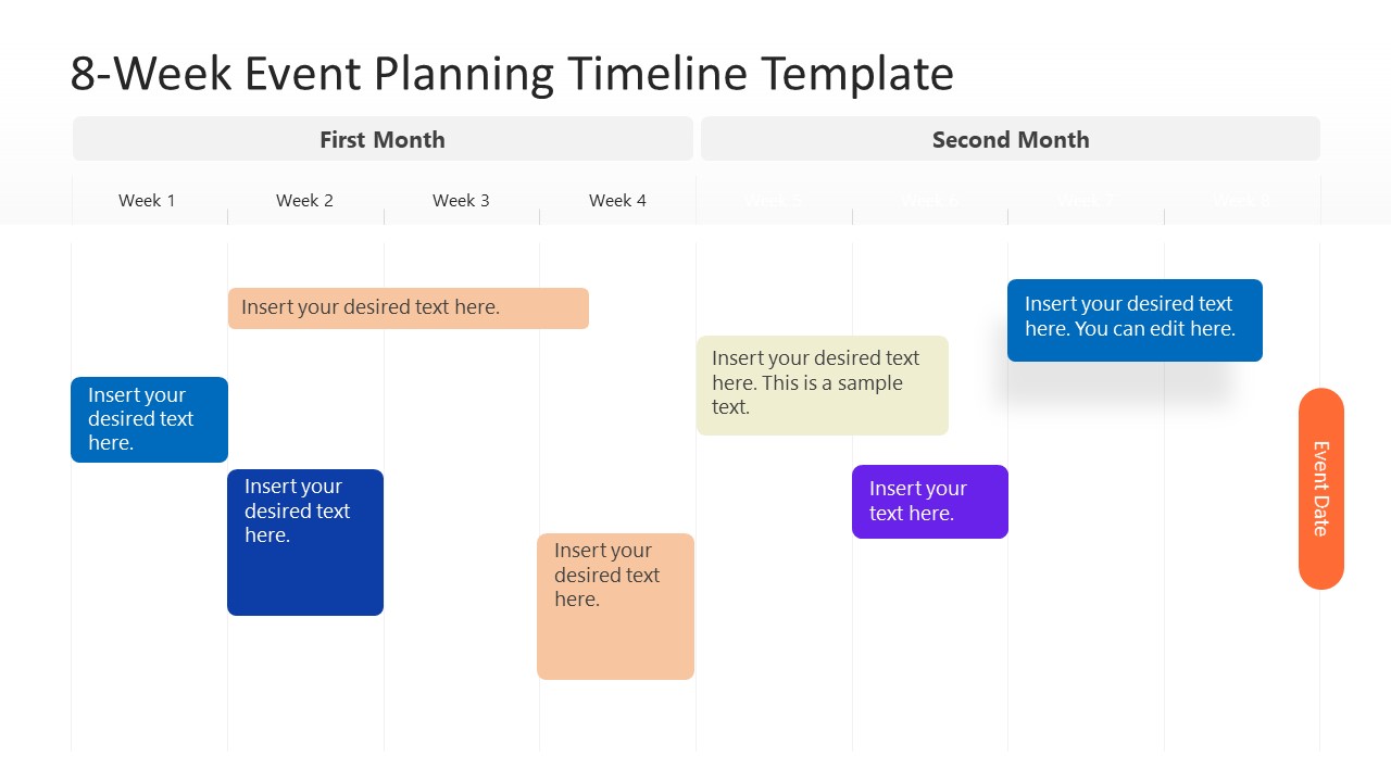 PPT 8-Week Event Planning Slide Design