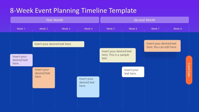 Dark Background Event Planning Slide Design for PPT