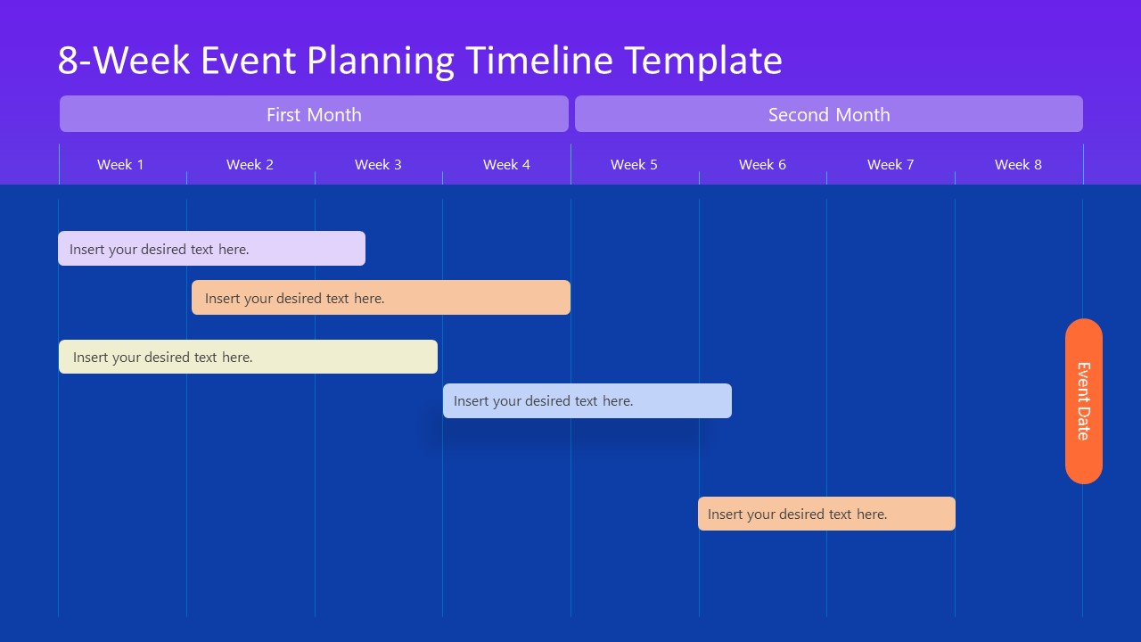 8-Week Event Planning Timeline Template For PowerPoint