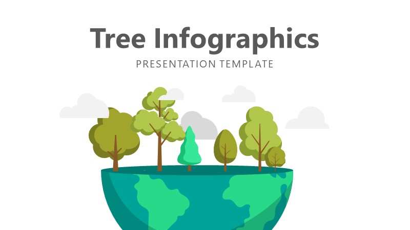 Editable Tree Infographic Diagram with Earth
