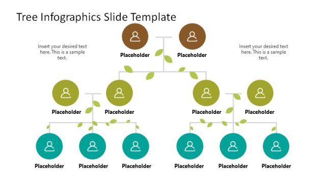 Vertical Flow Chart for Presentation with Leaf Illustrations
