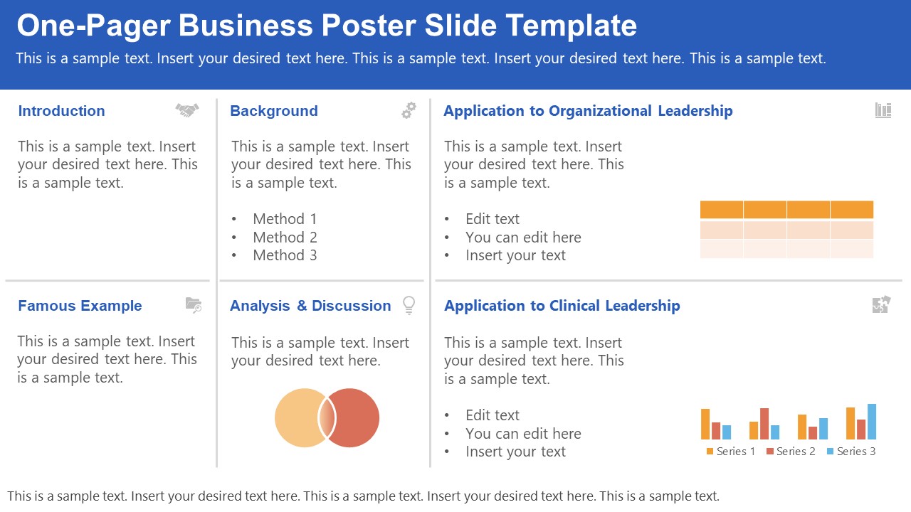PPT Slide Template for One Pager Business Poster