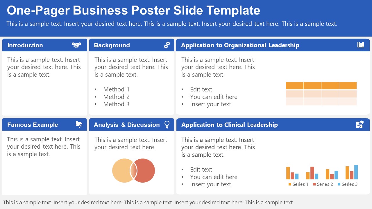 Business Poster Slide Template for PowerPoint Presentation