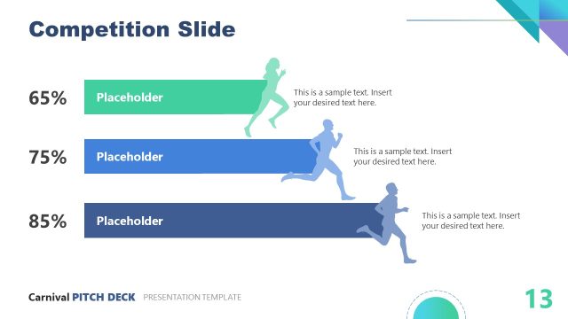 Competition Slide with Progress Bars – Carnival Pitch Deck