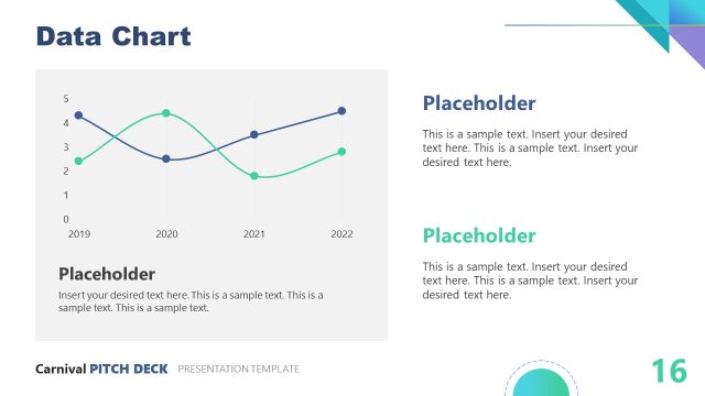 Data Presentation Line Chart – Carnival Pitch Deck