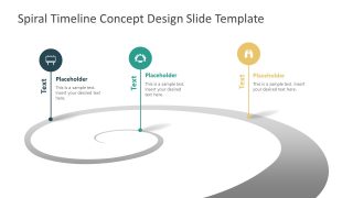 Editable Spiral Timeline Template for PPT