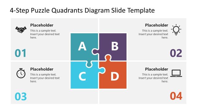 PPT Puzzle Diagram with Infographic Icons
