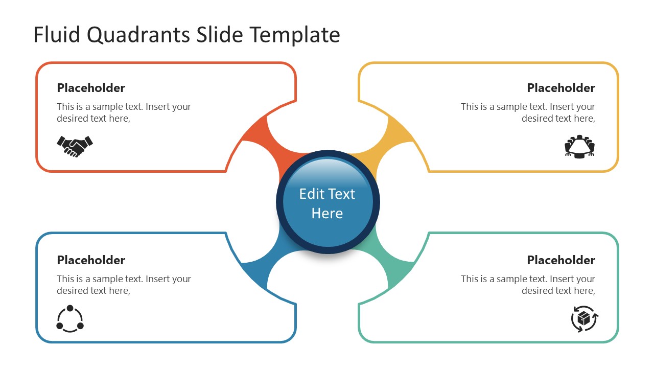 PowerPoint Fluid Quadrants Infographic Template