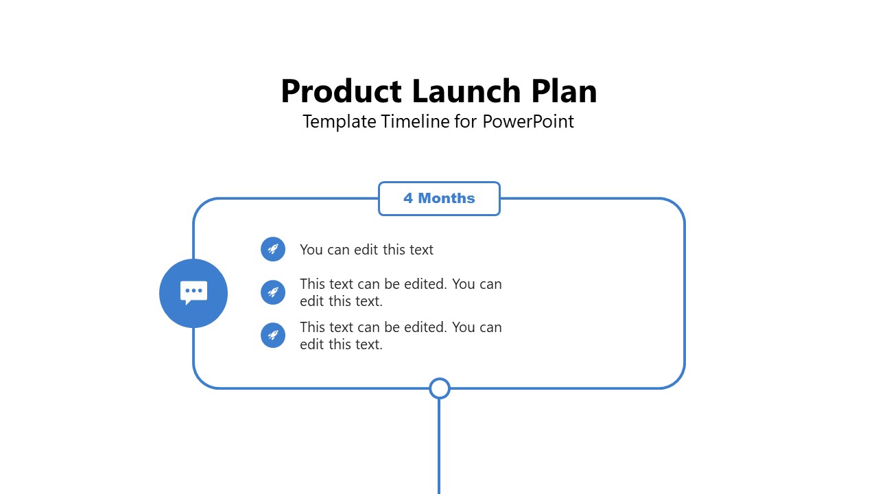 Editable 4 Months Milestone Slide for Product Launch