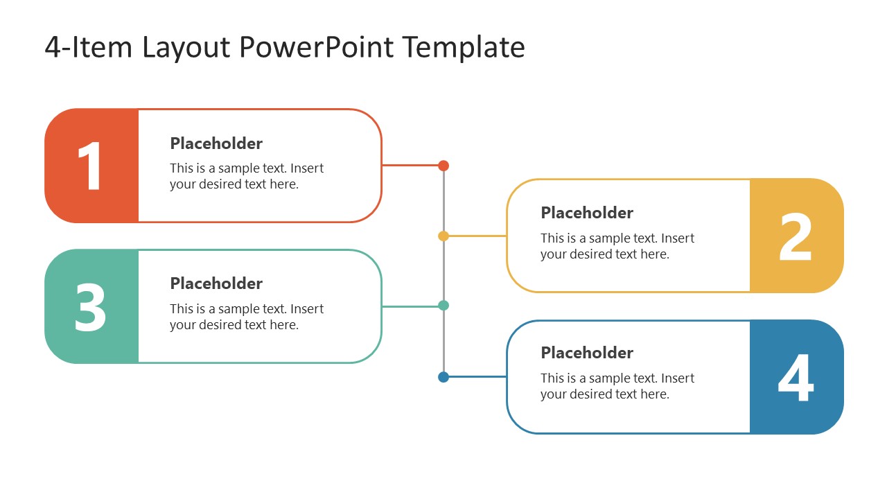 Editable 4-Item Slide Template for PowerPoint