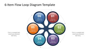 Editable 6-Item Concept diagram for PowerPoint