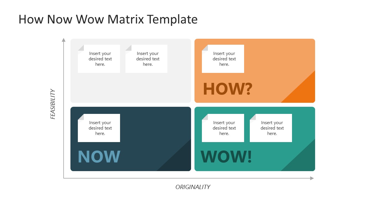 PPT How Now Wow Matrix Slide Template