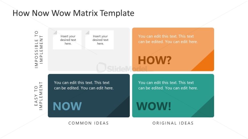How Now Wow Presentation Matrix Chart