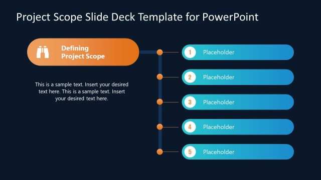 Project Scope Presentation Template with Dark Background Color