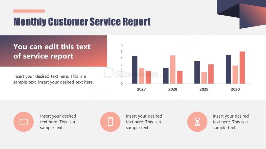 Customer Service Report Template for PowerPoint 
