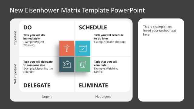 Customizable New Eisenhower Matrix PPT Template