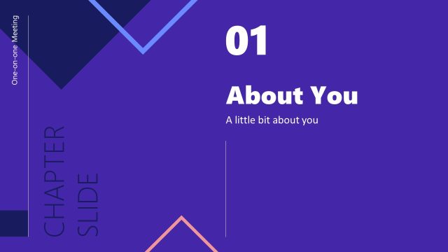 About You Discussion – One-on-one Meeting Slide