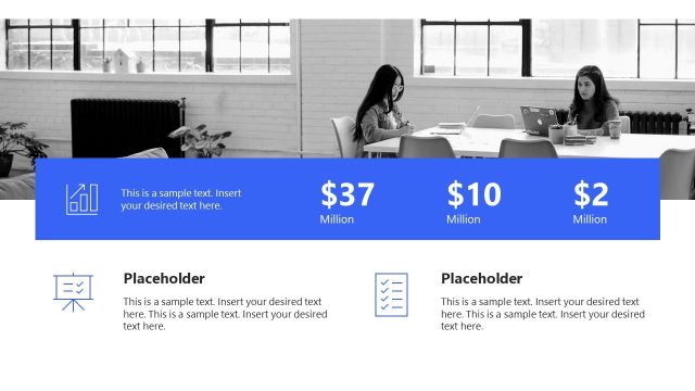 Business Presentation Slide with Numbers