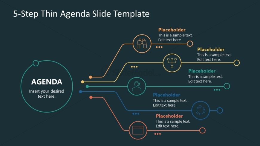 Editable Thin Agenda Presentation Slide Template 