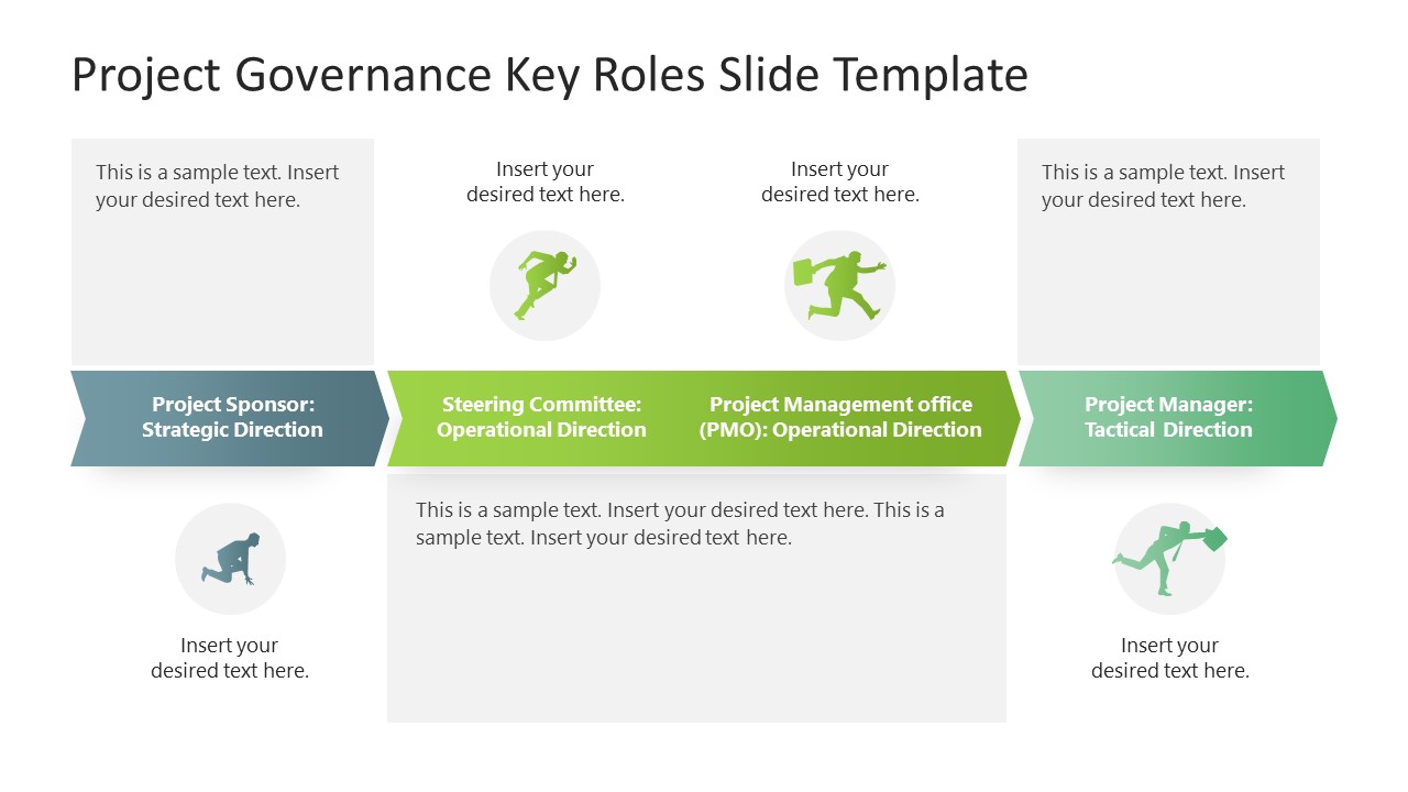 PPT Slide Template for Project Governance Roles Presentation