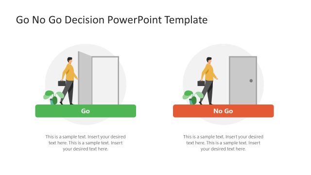 Editable Go No Go Decision Slide with Illustrations