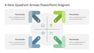 PPT Four Arrows Template Diagram for PowerPoint