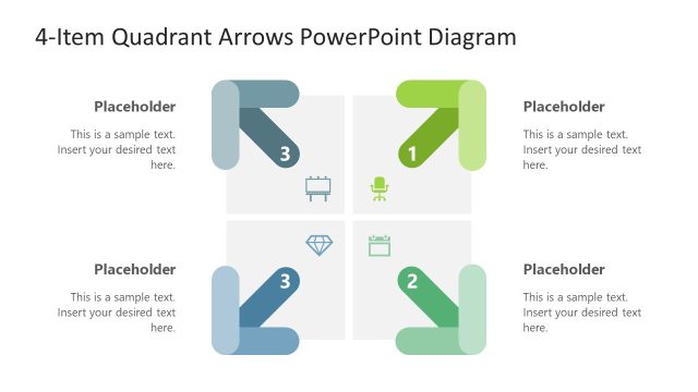 Editable Four Arrow PowerPoint Diagram for Presentation