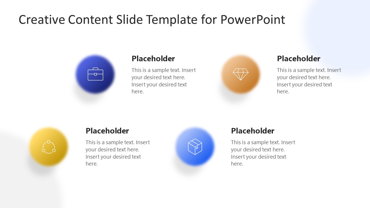 Blurred Circles PowerPoint Roadmap