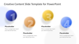 PowerPoint Slide Template with Blurred Shapes & Numbers