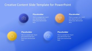 PowerPoint Four Blurred Circles Diagram for Presentation