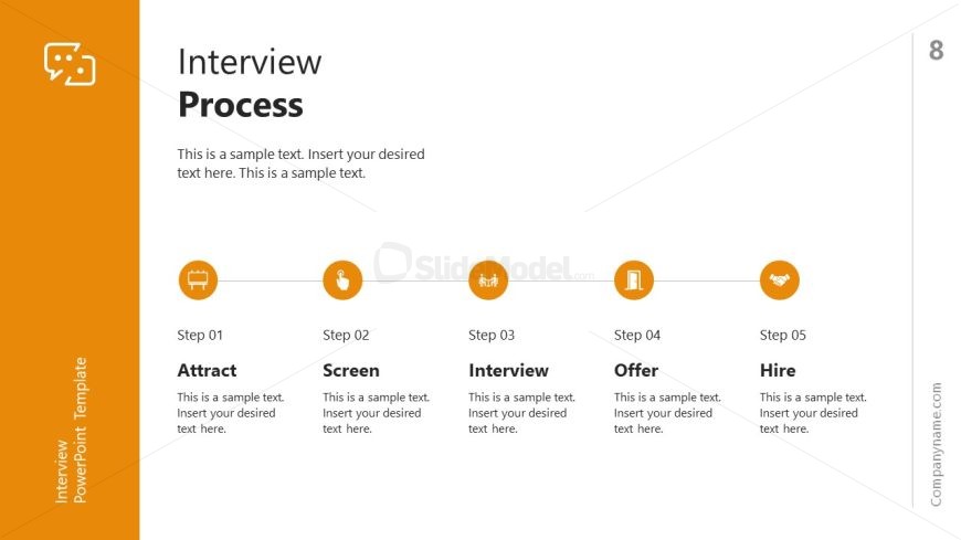 Editable Interview Process Diagram for Presentation