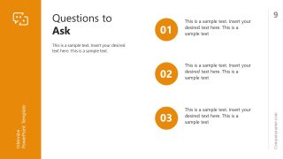 Interview PowerPoint Template - Questions To Ask Slide