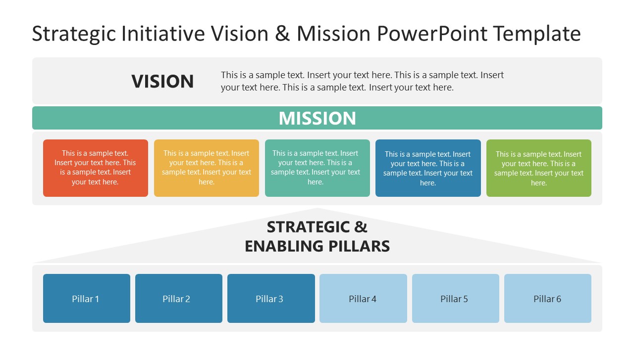 PPT Slide Template for Vision & Mission Presentation