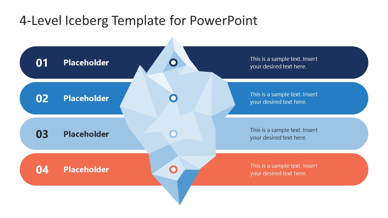 Editable Iceberg Diagram for PPT Presentation
