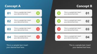 Editable Pros & Cons PPT Slide Template for Presentation