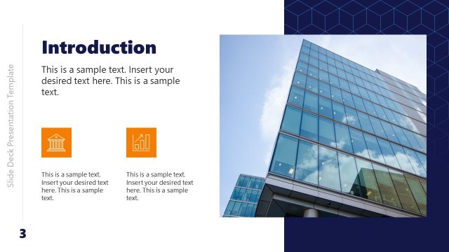 Company Introduction Slide with Image Placeholders