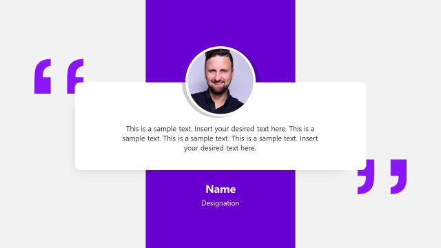 Client Testimonial Presentation Slide Template for PowerPoint